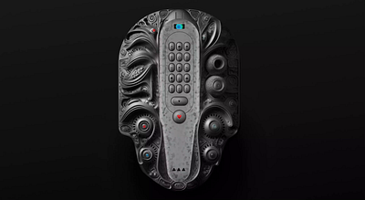 Futuristic Tv Remote — Figbruary ai art alien animation figbruary figma figruary 2023 future hr giger illustration midjourney remote tv