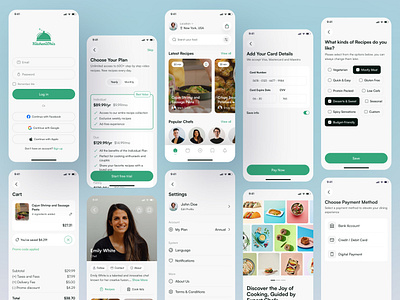 Recipe App app design clean design cooking app food food app food recipe minimal design mobile recipe recipe app