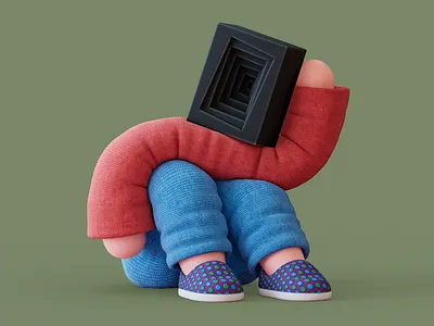 Rabbit Hole 3d c4d character cinema4d illustration render