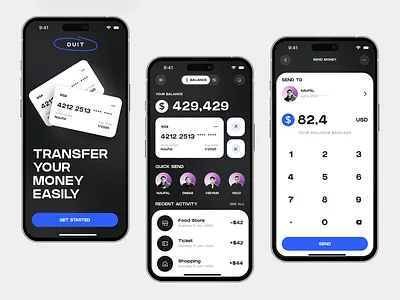 Duit - Banking Mobile App app bank bank app banking banking app finance finance app financial fintech mobile app mobile design mobile trend mobile ui money payments saving transaction transfer ui wallet