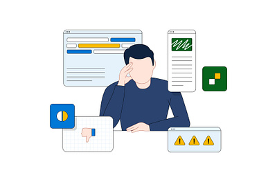 Spot Art Illustrations for Microsoft Security article corporate flat art iconography illustration line art microsoft security technology vector