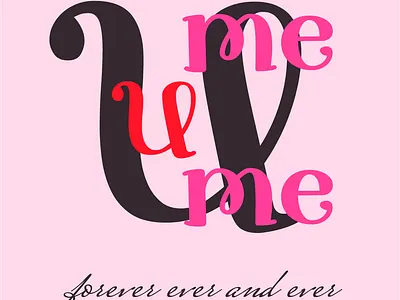 Postcard 14 14february february graphic design illustration kiss love vector youandme