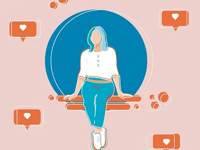 the girl freedom girl graphic design illustration instagram like love vector woman