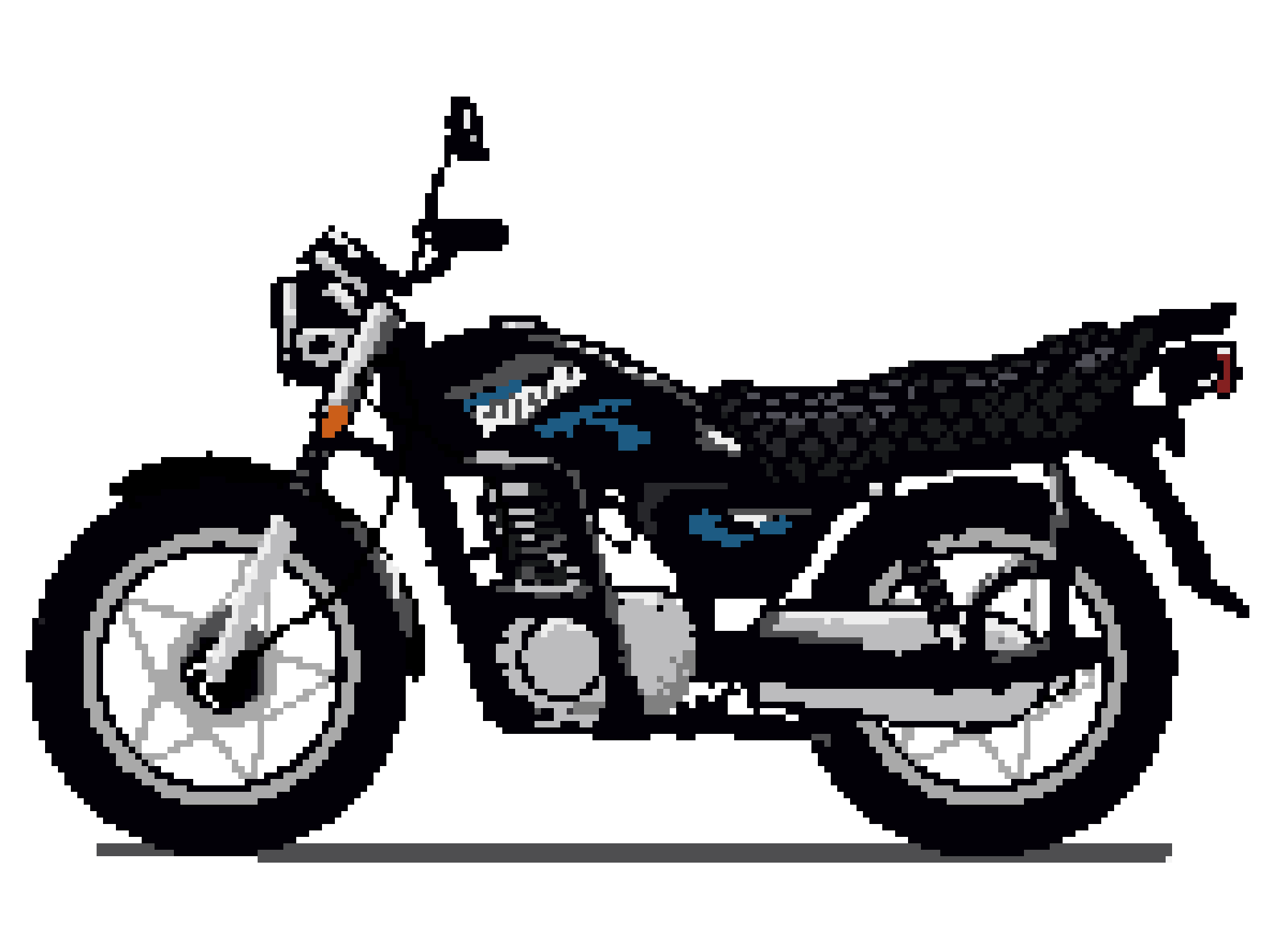 Pixel Art Bike | Suzuki GS150 animation art bike game illustration illustrator photoshop pixel pixel art procreate suzuki