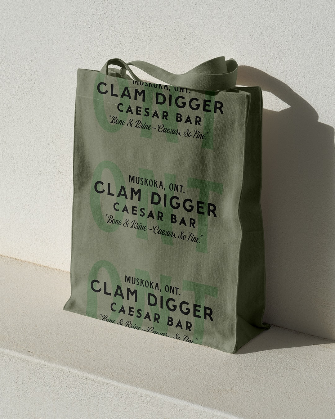 Clam Digger Caesar Bar identity apparel branding canvas bag design download hoodie identity logo mockup mockups outdoor psd template typography
