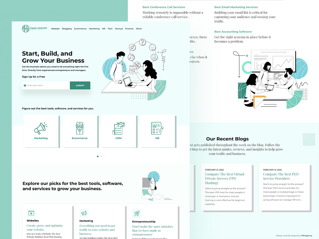 SaaS Hacker Web Design branding graphic design illustration landing page saas ui ux web web design