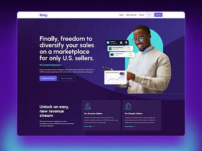 🚀 Rivly – Website Design branding design graphic design illustration ui ux web website