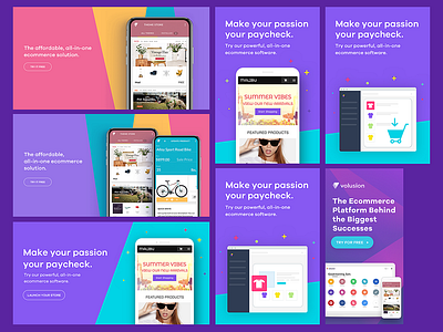 Volusion Ecommerce Banner Ads ads banner branding design graphic design illustration post social media