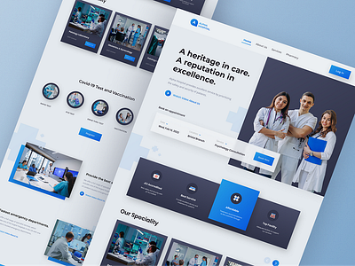 ALPHA Hospital Home Page design graphic design home page illustration ui ux web web design