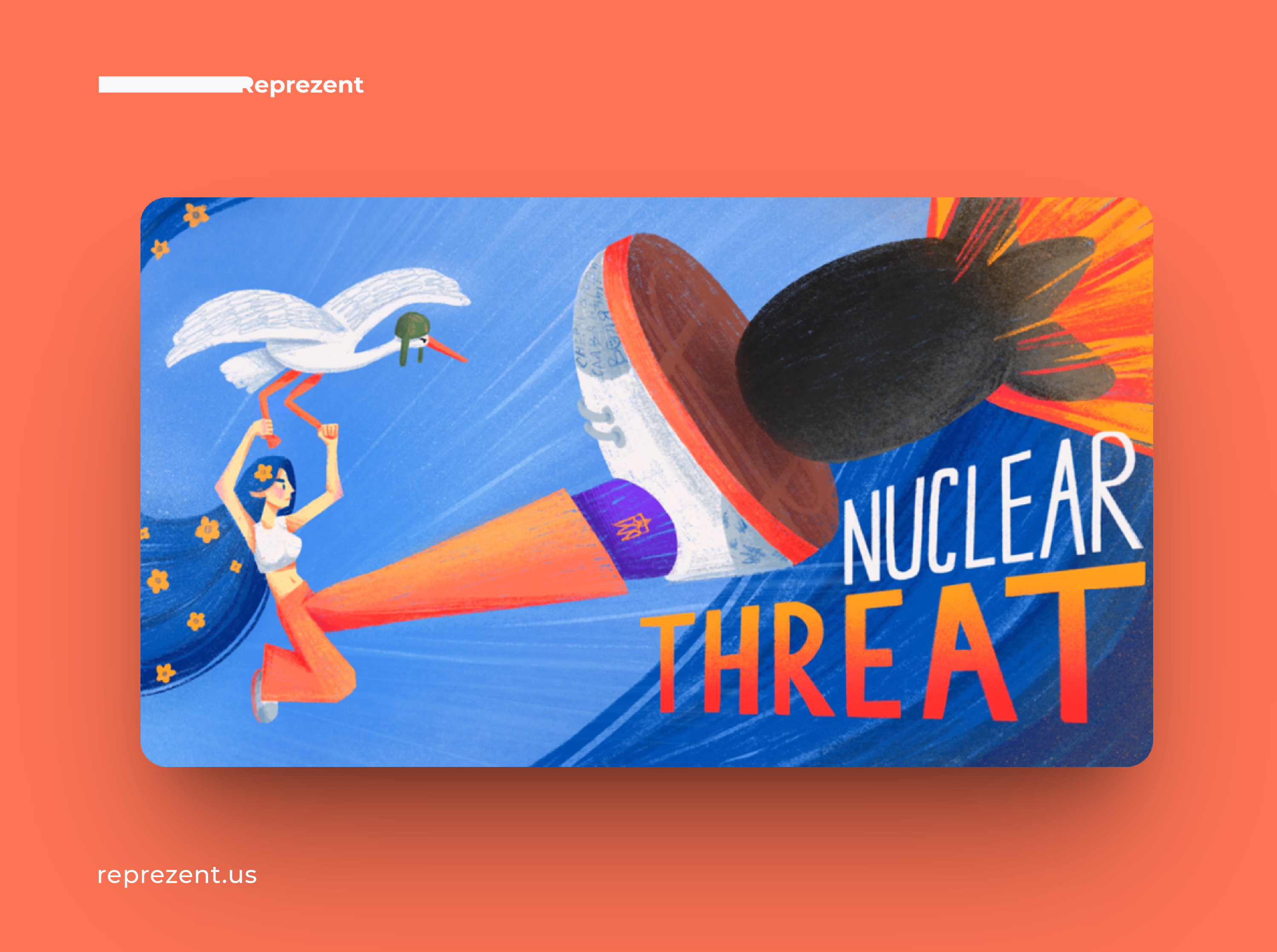 Nuclear Threat Slide | Drawing process ai company presentation deck design design drawing google slides graphic design illustration keynote pitch deck pitch deck design power point powerpoint presentation presentation design presentation layout typography