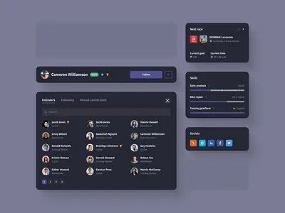 UX elements concept design figma interface ironman list progressbar saas tabs ui ux webapp