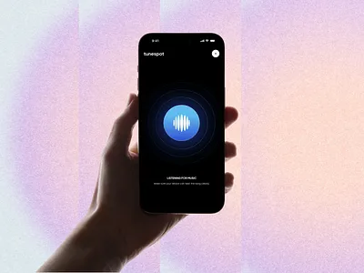 Tunespot – Music Recognition App appdesign branding casestudy clean ui figma futuristic design minimal design mobile ui ux mobileui modern ui music recognition musicapp product design songapp tunespot ui case study uidesign uiux ux case study uxdesign