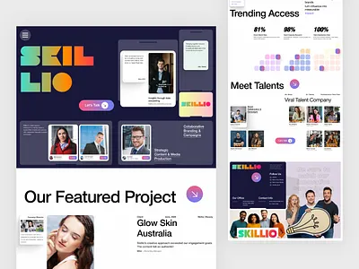 Skeillio - Talent Company Website web design inspiration