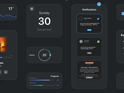 Widgets for Macbook branding graphic design ui