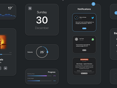 Widgets for Macbook branding graphic design ui