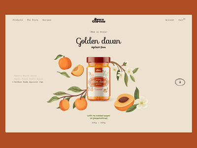 Brand Illustrations for Ora’s Garden website branding cozy farm food fruits garden illustration jam jar landing local organic product texture ui ux vegetables website