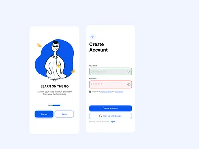 Sign up screen sign up ui