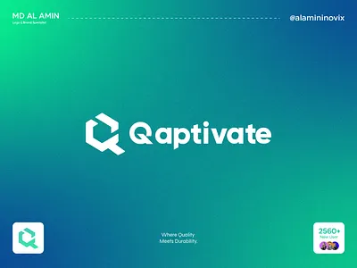Modern Monogram Logo | Q Lettermark for Startup & Tech Branding alamininovix qaptivate brand logo