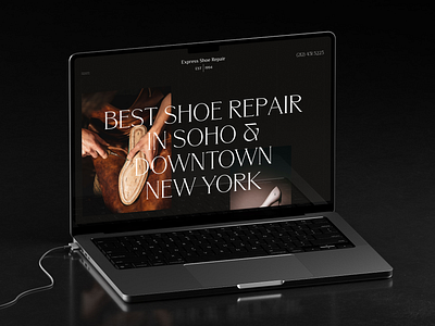 Express Shoe Repair Website branding design ui ux web