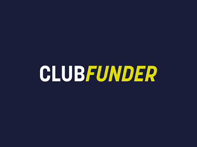 ClubFunder Branding brand branding design fundraiser funds identity lettering sports typography ui ux visual identity web web design