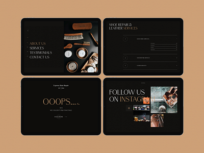 Express Shoe Repair Website branding design ui ux webdesign