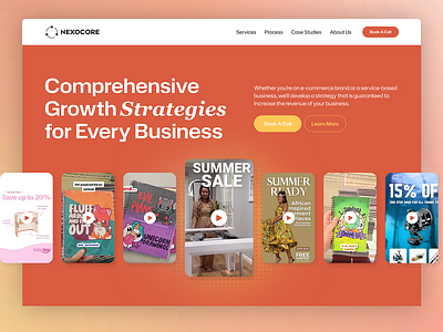 NEXACORE - Landing Page Design branding design graphic design illustration landing page ui ux web
