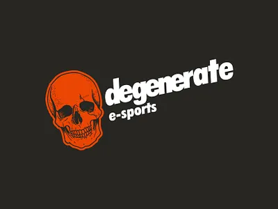Degenerate E-Sports custom logo e sports fashion logo logo logo design skull skull logo sports streetwear streetwear tattoo