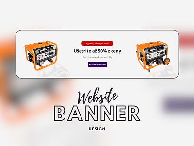 Website banner - Benzínové elektrocentrály WOKIN banner design bannerdesign discount e commerce ecommerce product focus promo promotion wokin