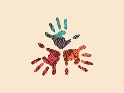 A colorful, professional brand identity for Kenya Child Care africa hands kenya kenya child care logo logo design pattern