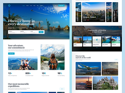Travel Agency Landing page adventureawaits dreamdestinations exploretheworld holidaydeals tarvel tourpackages travelagency travelmadeeasy travelwithus vacationplanner worldtravel