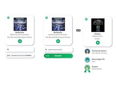 mobile game concept screens