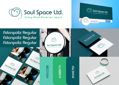 Soul Space Ltd. Brand Identity brand design brand guideline brand identity branding care design flat graphic design health help logo logomark medical mental health mind minimal modern logo soul ui vector