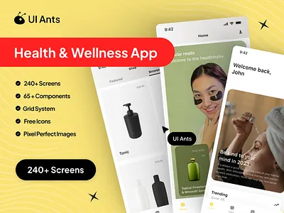 Health and Wellness App app calories tracker fitlife fitness goal fitnessapp graphic design healthapp healthyliving meditation app mental wellness mind body health mindfulnessapp mobile nutrition app screen ui uiux wellness journey wellnessapp workout app