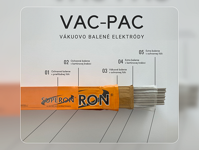 VAC-PAC: Vacuum-Sealed Welding Electrodes by SUPERON dribbbleshot ecommerce electrodes industrial infographics packaging print productdesign superon vacpac visualsystem welding