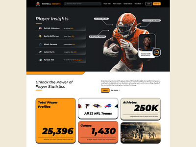 Football Insights american football fantasy football football football stats football tracking hero homepage insights nfl stats tracking tracking football