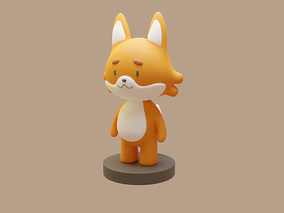 Chibi Fox 100daysof3d blender cute cyclesrender fox