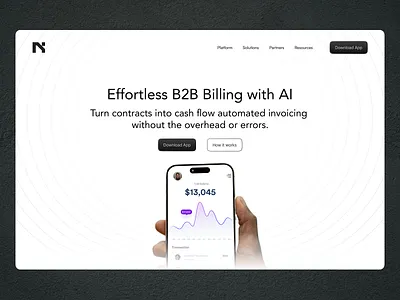 Hero roast | NexaBill ai ai startup b2b design fintech graphic design hero design hero roast hero section product design ui ux web design y combinator