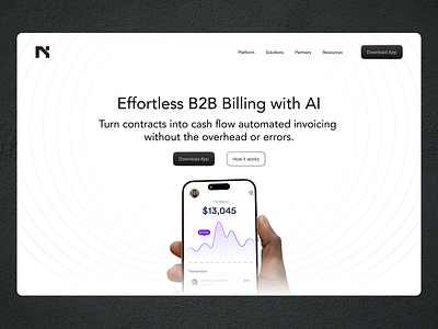 Hero roast | NexaBill ai ai startup b2b design fintech graphic design hero design hero roast hero section product design ui ux web design y combinator