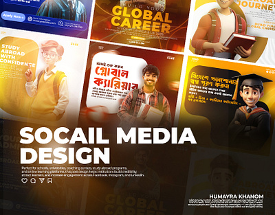 Engaging Educational Social Media Post Designs branding creativeeducation graphic design socialmeidapostdesign