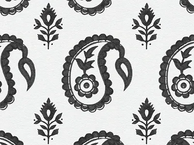 Indian Woodblock Prints Reimagined: Contemporary Surface Design block print design contemporary craft decorative design floral indian motifs floral motifs heritage art indian block prints indian patterns paisley heritage art paisley motifs pattern art surface design textile design textile surface design woodblock print patterns