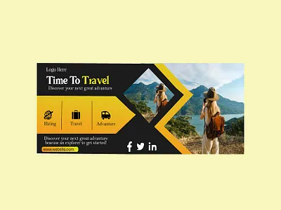 Travel Facebook Cover Design branding design graphic design illustration logo motion graphics typography vector