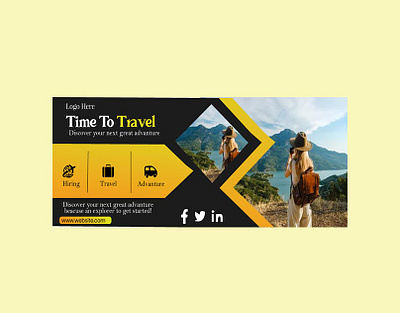 Travel Facebook Cover Design branding design graphic design illustration logo motion graphics typography vector