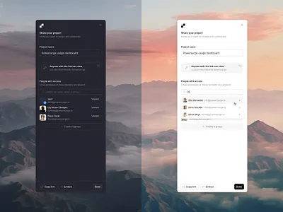 Share your project — Untitled UI invite team modal product design share slideout ui design user interface
