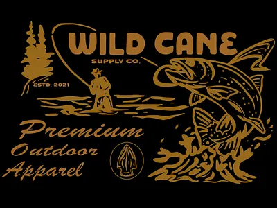 Casting Lines T-Shirt Design apparel branding design graphic design illustration merch outdoors