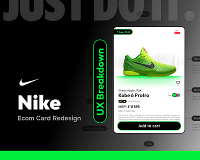 Nike UI card graphic design product design ui