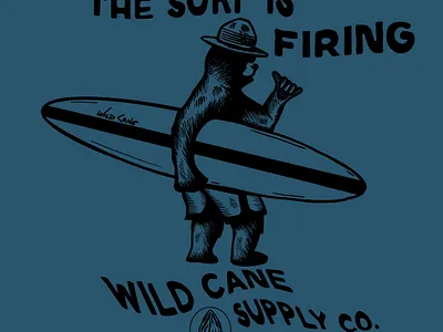 The Surf is Firing T-Shirt Design apparel branding design graphic design illustration nature outdoors surfer