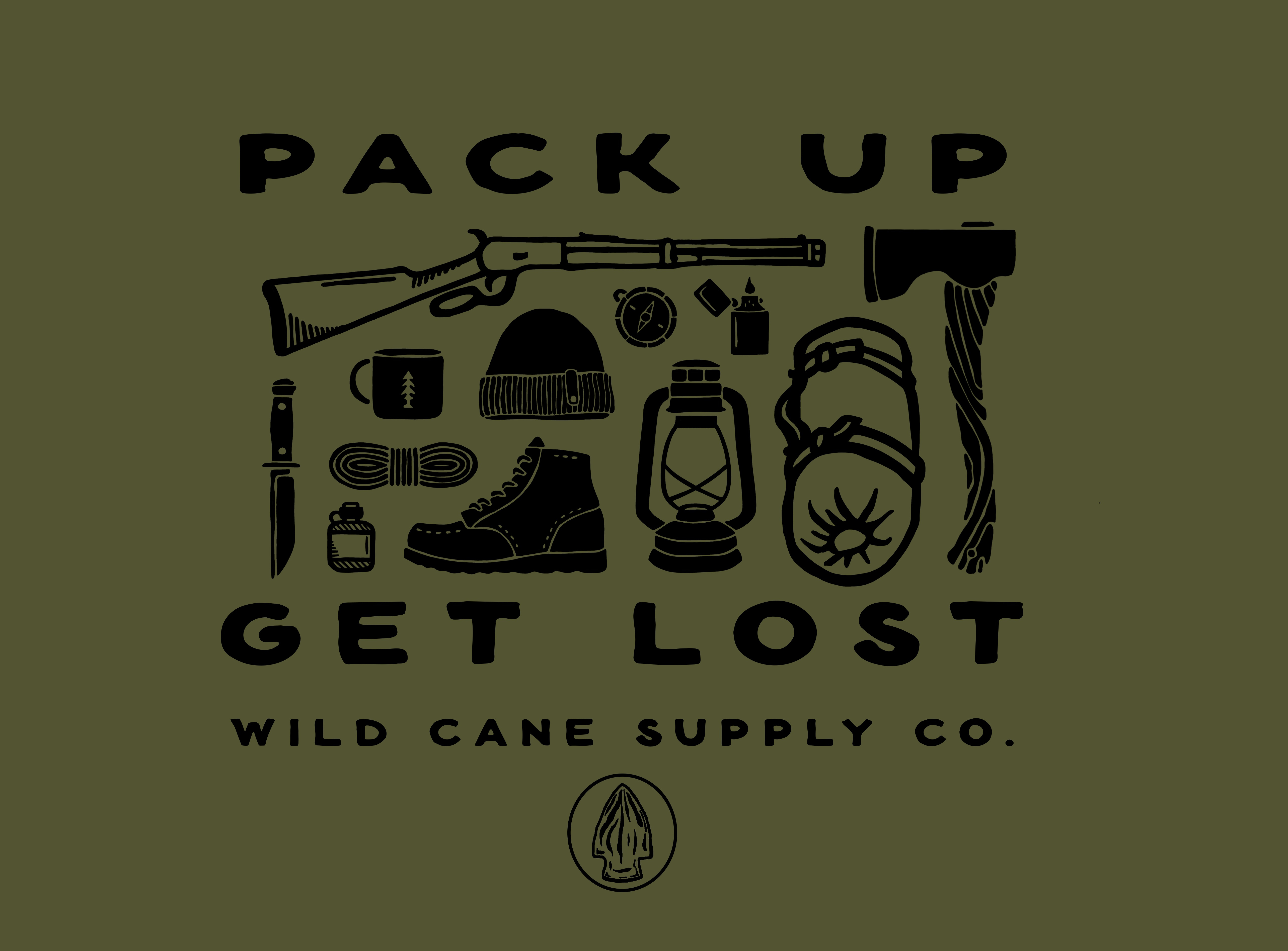 Pack Up, Get Lost T-Shirt Design apparel branding design graphic design illustration merch nature outdoors
