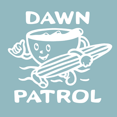 Dawn Patrol Design apparel branding design graphic design illustration merch surfer t shirt