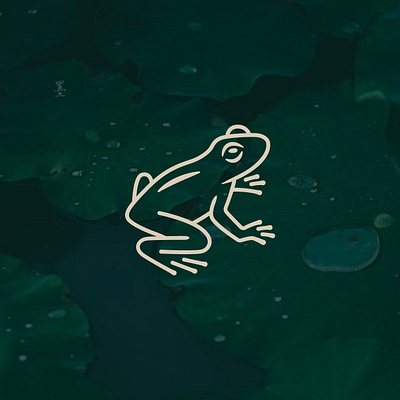 Frog amphibian branding clean design frog graphic design green icon illustration lake logo logo design nature treefrog vector water
