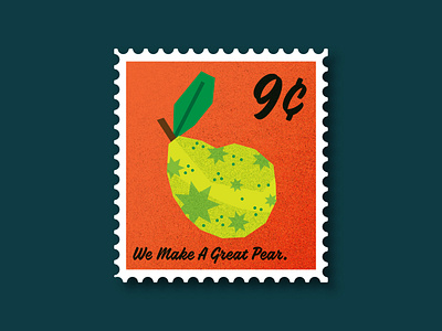 We Make a Great Pear of Stamps adobe illustrator color design fruit graphic design illustration illustrator pear stamp texture vector